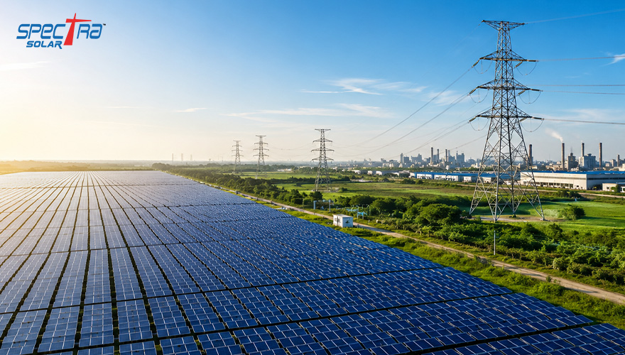 Solar park in Uttar Pradesh supplying clean renewable power to industrial businesses through Open Access
